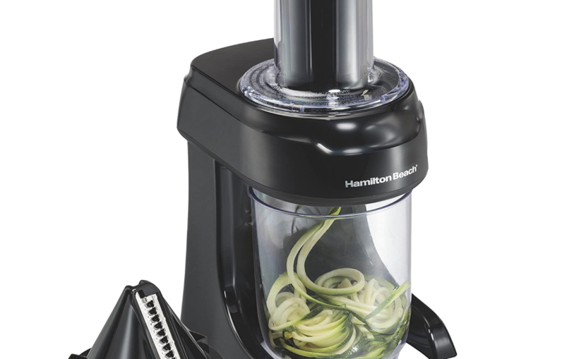 Hamilton Beach 3-in-1 Electric Vegetable Spiralizer & Slicer With 3 Cutting Cones Hamilton Beach 3-in-1 Electric Vegetable Spiralizer & Slicer With 3 Cutting Cones